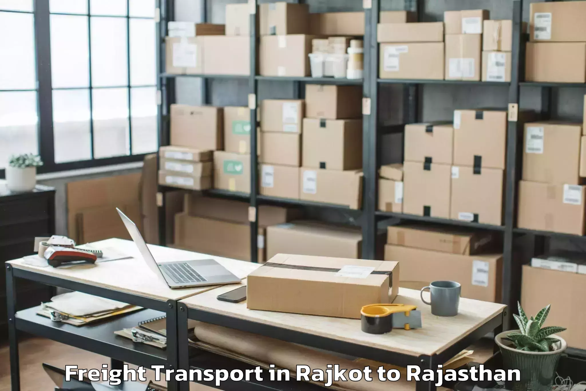 Expert Rajkot to Singhania University Jhunjhunu Freight Transport